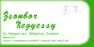 zsombor negyessy business card