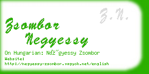 zsombor negyessy business card